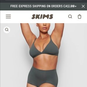 SKIMS COTTON JERSEY TRIANGLE BRALETTE | SIZE XS